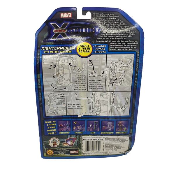 NEW MARVEL X-MEN EVOLUTION NIGHTCRAWLER WITH MUTANT GYMCISOR ACTION FIGURE! a160 - Picture 2 of 6